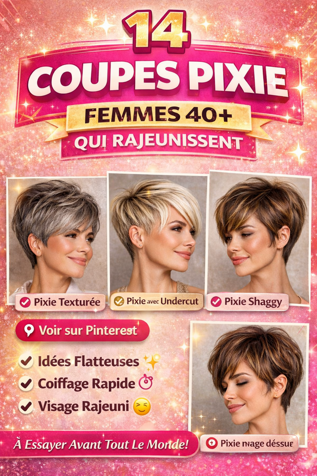 14 coupes pixie pour femmes de plus de 40 ans