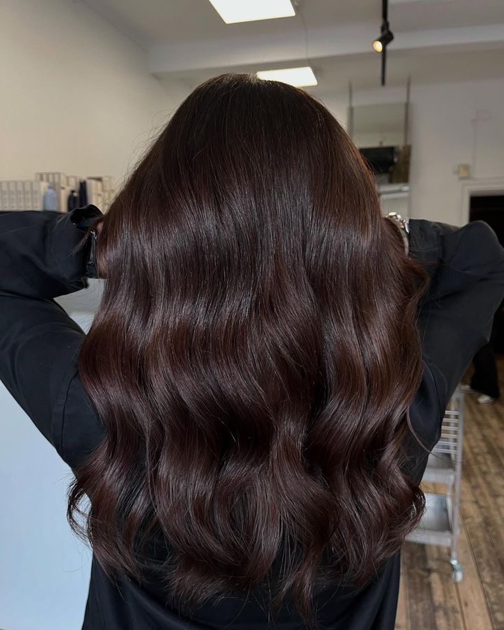 cheveux chocolat espresso brillants et soyeux