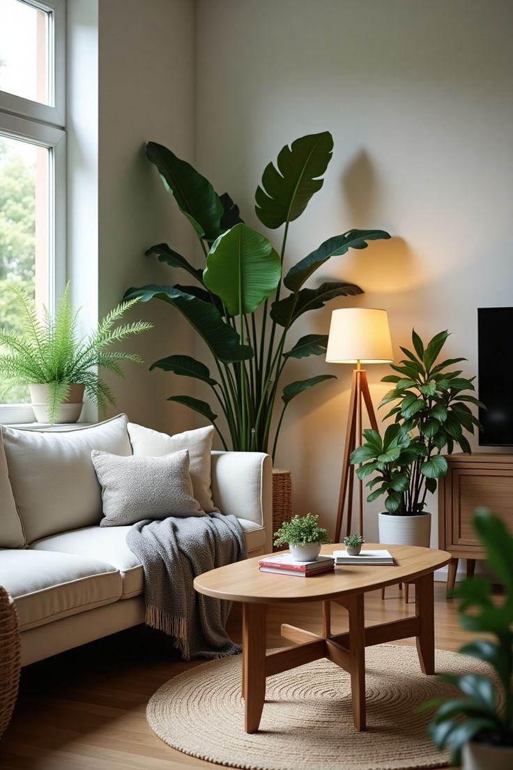 plantes intérieur ambiance sereine salon cocooning