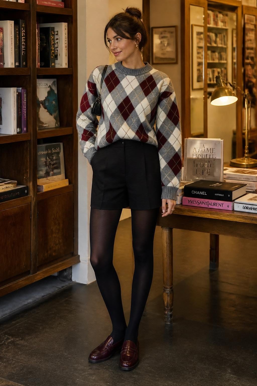 Look parisien chic avec cardigan oversize et jupe longue